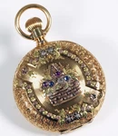 Beautiful 18K Multicolor Gold Elgin Hunting Case 6 Size Lady's Pocket Watch. Fixed Price $4700.00.