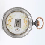 Antique 56.5MM Iwc Mechanical Hunter Pocket Watch Pallweber Gunmetal Swiss. Fixed Price $1412.50.
