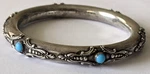 Rare Victorian Blackinton & Co. Sterling Turquoise Bangle Bracelet As. Fixed Price $225.00.