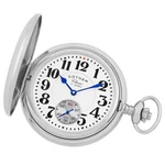 Gotham Men's Silver-tone Double Hunter 17 Jewel Mechanical Pocket Watch. Fixed Price $239.95.