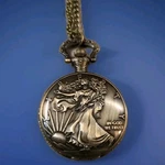 Lady Liberty Pocket Watch New Gift Bronze Dollar Walking God We Trust Usa. Fixed Price $16.99.