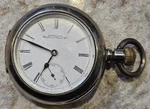 American Waltham 18S With 7J Model 1883 Hunting Pocket Watch Grade No. C. 1893. Fixed Price $396.00.