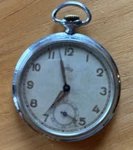 Antique German Thiel Mechanical Pocket Watch - Art Deco Metal Case Works. Fixed Price $45.00.