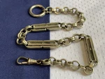 Antiq Pocket Watch Fob Vest Chain 10.75" Stretch Link Spring & Lobster Bail. Fixed Price $99.95.
