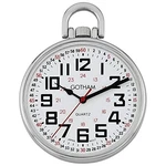 Gotham Men's Silver Tone Slim Railroad Pocket Watch 24 Hour Open Face Quartz Fro. Fixed Price $471.99.