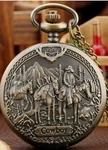 New Western Cowboy Horse Rodeo Quartz Pocket Watch Gift. Fixed Price $45.00.