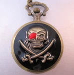 Jolly Roger Pirate Skull & Crossbones Biker Pocket Watch W/choice Of Chain Nwot. Fixed Price $21.99.