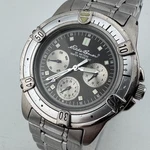 Eddie Bauer Quartz Watch Men 50M Silver Rotating Bezel Day Date New Battery 7". Fixed Price $29.74.