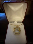 Vintage Colibri Watch Necklace Gold Tone Nos Original Box Needs Battery As Is. Fixed Price $45.00.