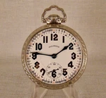 Illinois Sangamo Special 23J 60-HR 14K White Gold Filled Of 17S Rr Pocket Watch. Fixed Price $1675.00.