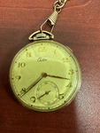 Vintage Rare 10K Rolled Gold Plate Croton 17 Jewel Wind Up Pocket Watch With Fob. Fixed Price $249.99.