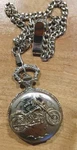 Vtg 1990S Embassy Motorcycle Pocket Watch Silver Gold Tones Needs Battery. Fixed Price $25.00.