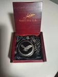 Native U.s.a. Train Pocket Watch "flying Eagle" Original Wood Box. Fixed Price $19.99.
