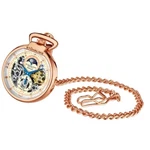 Stuhrling Original 991 03 Modena Mechanical Automatic Skeleton Mens Pocket Watch. Fixed Price $1295.00.