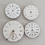 Lot Of 4 American Pocket Watch Movements For Parts Waltham Hampden Sundial Ny. Fixed Price $59.95.