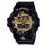New- Casio G-shock Black Watch With Gold Tone Accents GA710GB-1A. Fixed Price $139.99.