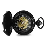 Charles Hubert Mens 47MM Black-plated Full Hunter Mechanical Pocket Watch. Fixed Price $216.95.