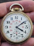 Vintage Hamilton 971 Railroadman Pocket Watch B 5296 23 Jewels. Fixed Price $895.00.