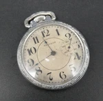 Antique Waltham Grade 620, 16S,15J Pocket Watch 1903 Runs, Ornate White Gold. Fixed Price $135.00.