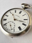 50 Mm Solid 0.800 Silver Ulysse Nardin Locle & Geneve Pocket Watch Works Stops. Fixed Price $225.00.