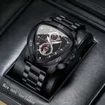 Luxury Men Watch Silicone Band Triangle Dial Unique Date. Fixed Price $20.78.