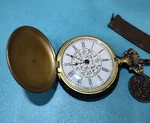 Working Westclox Deer Hunter Dogs Pocket Watch W/box , Paper. Fixed Price $65.00.
