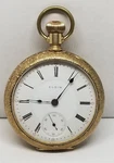 FAPW269 1887 G.f. Elgin Pocket Watch, Swing Out Case, Gr 74, Sz 18S, 11 J, Works. Fixed Price $307.99.