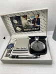 Vintage Paul Jardin Mens Gift Set Watch And Desk CL0CK Pen Works New Batteries. Fixed Price $28.00.