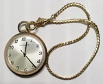 Vintage Caravelle Pocket Watch, With Chain, Manual Wind, Works Fine. Fixed Price $45.00.