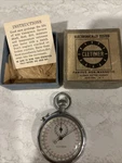 Vintage Cletimer Stopwatch Working Clebar Agency Ny W/box. Fixed Price $53.83.