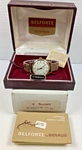 Belforte Benrus 17 Jewel Roman Watch 11U4B8 Box Papers Runs Spares Repair Read. Fixed Price $69.99.