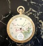 Victorian Religious Die-cut Mechanical Pocket Watch The Fruit Of Spirt Week. Fixed Price $75.00.
