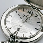 Rare Operating/battery Replaced Skagen Pocket Watch Stainless Steel. Fixed Price $169.00.