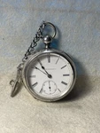1881 Illinois 18S 11 Jewels Private Label Key Wind Coin Silver Pocket Watch. Fixed Price $325.00.