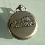 Jean Cardot Railroad Pocket Watch Train Motif. Fixed Price $60.00.