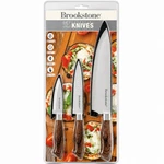 Brookstone 3 Pc Kitchen Knife Set Stainless Steel Chef Utility Paring Knives New. Fixed Price $26.36.