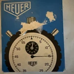 1970S New Box Vtg (leonidas) Heuer Trackmaster Stopwatch Wind Up Blue 8047. Fixed Price $149.99.
