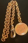 Antique Victorian 1/10 10K Gold Filled Pocket Watch Fob Chain Intial Fs&co F&b. Fixed Price $175.00.