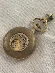 Rare Vintage Elgin Swiss Made Pendant Pocket Watch 17 Jewels Floral Roman Number. Fixed Price $64.99.