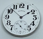 Burlington Pocket Watch Movement / Illinois Dial Double Roller 19 Jewels Runs. Fixed Price $200.00.
