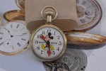 Vintage Bradley Mickey Mouse Manual Wind Pocket WATCH--4 Repair. Fixed Price $46.13.
