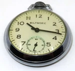 Ingraham Biltmore Mechanical Wind Up Pocket Watch, 2". Fixed Price $39.12.