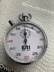 Eai Lever 13 Jewels Stopwatch Works Good Chip In Bottom Glass. Fixed Price $25.00.