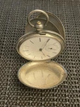 Antique Tissot Locle Fine Silver Pocket Watch Key Wind Hunter 56G Parts/repair. Fixed Price $160.00.