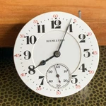 1927 Hamilton Grade 974 Special 16S 17J Open Face Pocket Watch Movement Runs. Fixed Price $155.00.