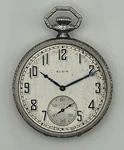 Vintage 1926 Elgin 12S Pocket Watch - Grade 303 Art Deco Dial Star Scepter Read. Fixed Price $89.00.