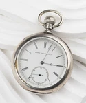 Model 1885 Elgin Pocket Watch Grade 48 16S (11J - 15J) Coin Silver 1528B. Fixed Price $399.99.