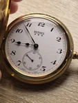 Bernex Half Hunter Mechanical Pocket Watch Gold Plated White Dial. Fixed Price $215.14.