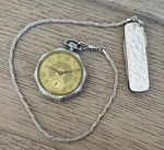 1928 Waltham Art Deco Octagon Pocket Watch 17 Jewels Size 12S White Gold Filled. Fixed Price $128.00.