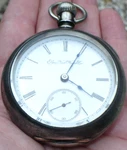 Antique 1896 Elgin Coin Silver Size 7 Jewels. Fixed Price $325.00.